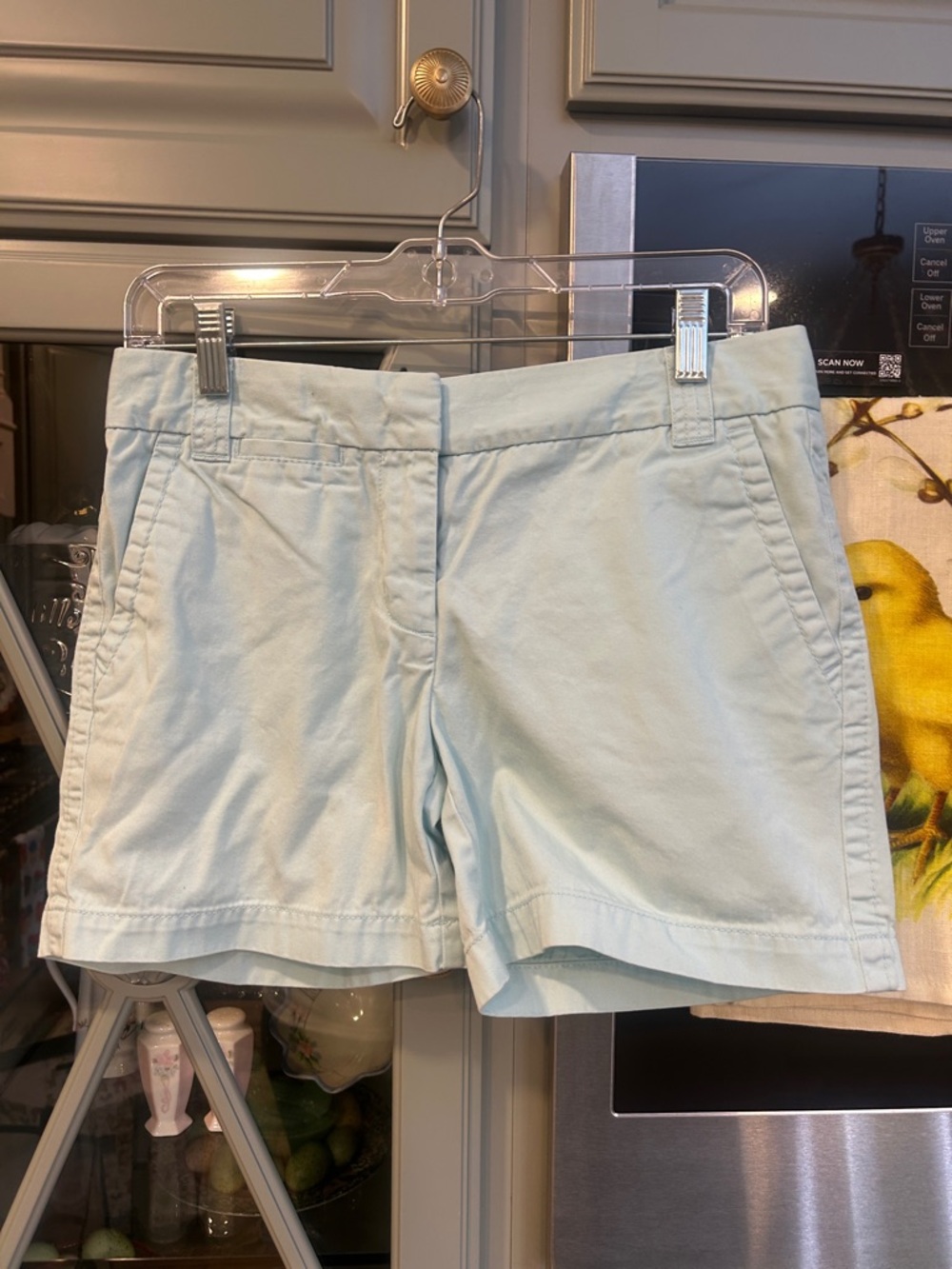 J. Crew Vintage Pale Blue Cotton Mid-Rise Shorts